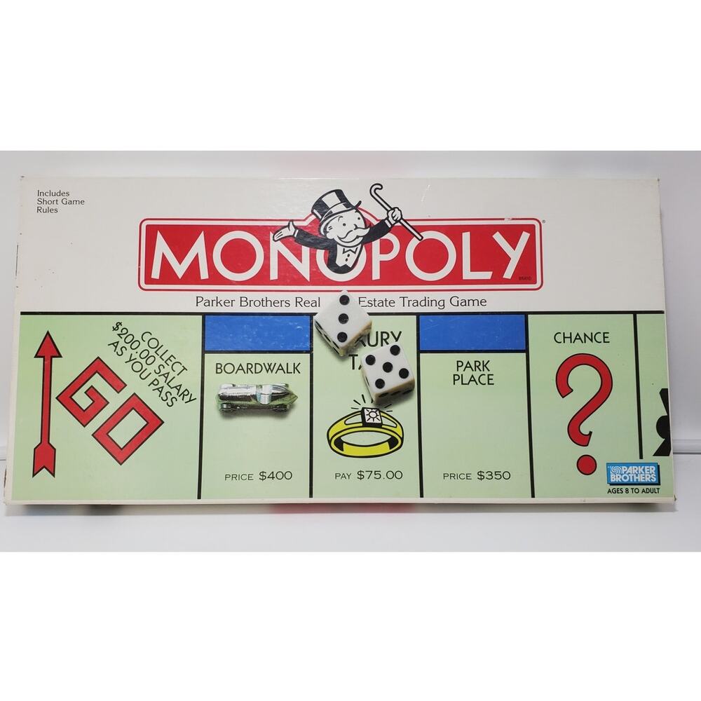 Vintage 1997 Monopoly Board Game Parker Brothers 100% COMPLETE